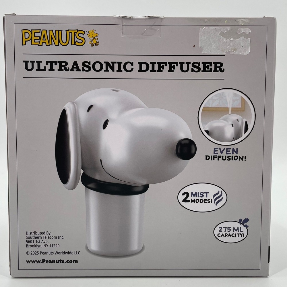 Peanuts Snoopy Ultrasonic Diffuser USB Powered 275ml 2 Mist Modes New sealed - Picture 3 of 7
